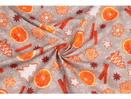 bavlna rezna vanocni peceni s pomerancem a skorici