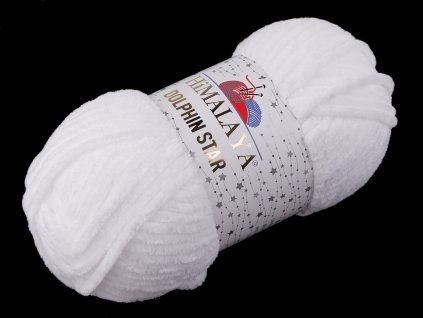 Pletací žinylková příze s lurexovým vláknem Dolphin Star 100 g (Balení 1 ks, Varianta 1 (92101) bílá)