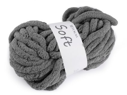 Pletací příze žinylková Soft 250 g (Balení 1 ks, Varianta 1 krémová světlá)