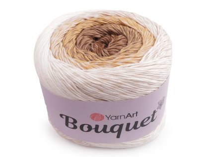 Bavlněná pletací příze Bouquet 250 g (Balení 1 ks, Varianta 1 (701) šedo-bílá modrá)