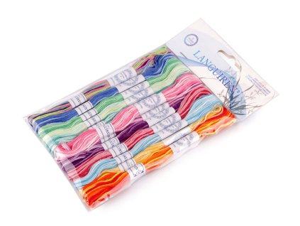 Příze vyšívací typ mouline melír sada 12 ks/8 m (Balení 12 ks, Varianta 1 mix)