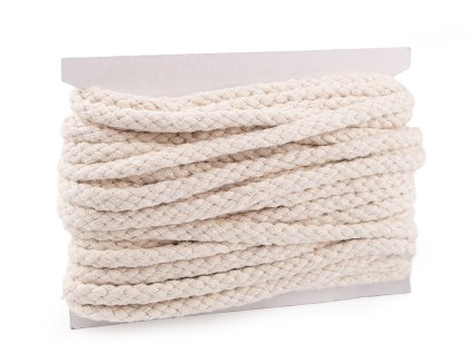 Oděvní šňůra na vak Ø10 mm splétaná (Balení 1 m, Varianta 1 režná světlá)