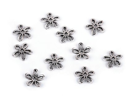 Kaplík Ø12 mm květinka (Balení 10 ks, Varianta 1 platina)