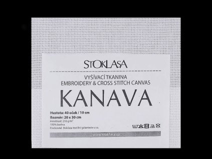 Vyšívací tkanina Kanava 20x30 cm 40 oček (Balení 1 ks, Varianta bílá)