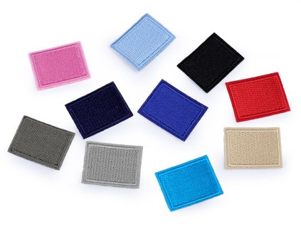 Nažehlovací záplaty pro opravy dírek i zdobení 3x4 cm (Balení 10 ks, Varianta 4 modrá světlá)