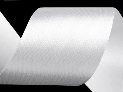 Atlasová stuha šíře 40 mm (Balení 22.5 m, Varianta 01 bílá)