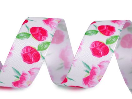 Stuha květy šíře 25 mm (Balení 22.5 m, Varianta 3 multikolor)