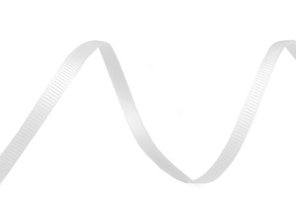 Rypsová stuha / poutko šíře 3 mm (Balení 5 m, Varianta 1 bílá)