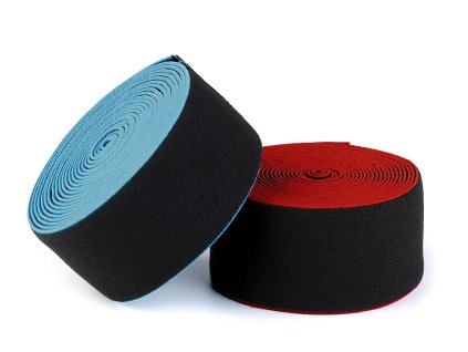 Pruženka měkká šíře 40 mm (Balení 1 m, Varianta 1 černá modrá světlá)