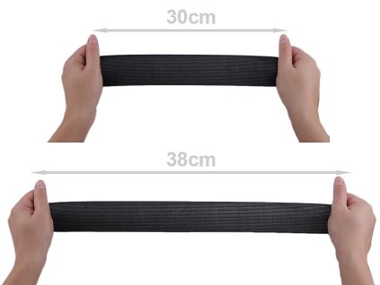 Pruženka tkaná šíře 45 mm (Balení 20 m, Varianta 1 bílá)