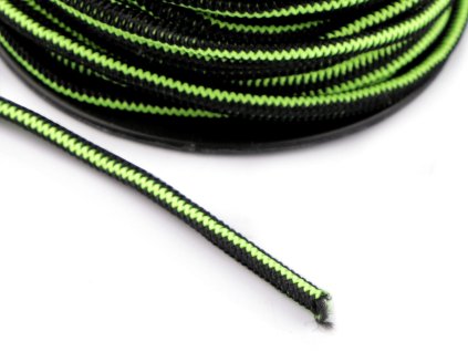 Kulatá pruženka Ø2,5 mm připomínající zip (Balení 25 m, Varianta 1 zelená neon černá)