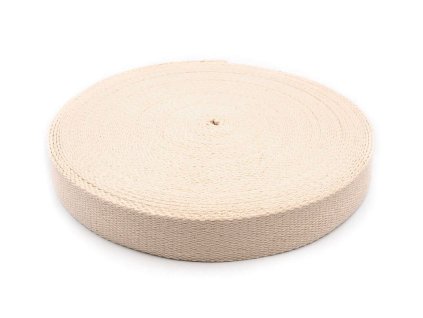 Bavlněný popruh šíře 30 mm hrubší režný (Balení 5 m, Varianta režná světlá)