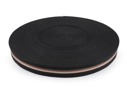 Oboustranný popruh šíře 38 mm (Balení 1 m, Varianta 1 černá béžová)