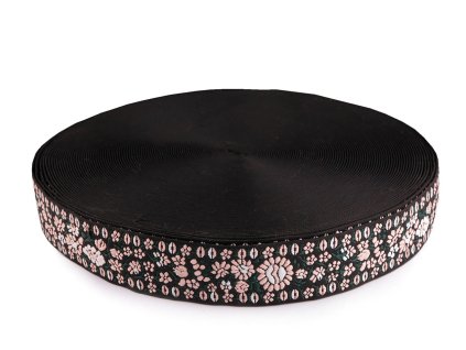 Popruh s výšivkou šíře 50 mm (Balení 1 m, Varianta 1 pudrová)