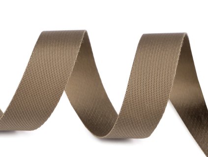 Hladký oboustranný popruh s leskem šíře 25 mm (Balení 1 m, Varianta 1 Off White)