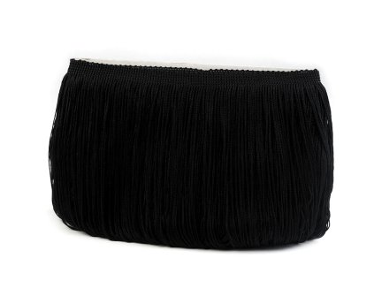 Třásně dvojité šíře 17 cm (Balení 1 m, Varianta 1 černá)