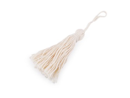 Střapec bavlněný délka 12,5 cm (Balení 5 ks, Varianta režná světlá)