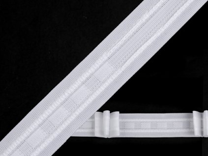 Záclonovka 3 skladová šíře 25 mm (Metráž 1 m, Varianta bílá)