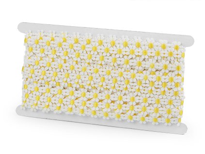 Vzdušná krajka květ šíře 15 mm (Balení 13.5 m, Varianta krémová světlá žlutá)