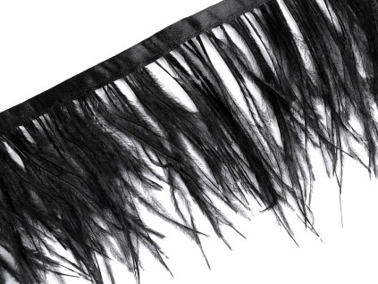 Prýmek - marabu peří 5-10 cm (Balení 1 m, Varianta 1 černá)