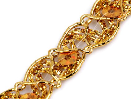 Leonský prýmek s flitry (Balení 18 m, Varianta 1 stříbrná)