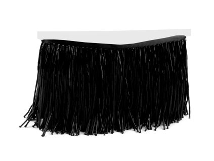 Třásně / prýmek ze sekaného rokajlu šíře 10 cm (Balení 4.5 m, Varianta černá)