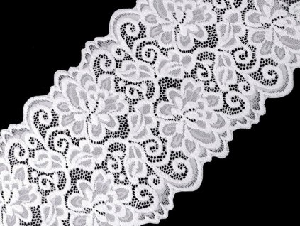 Elastická krajka / vsadka / běhoun šíře 15 cm (Balení 36 m, Varianta 4 černá)