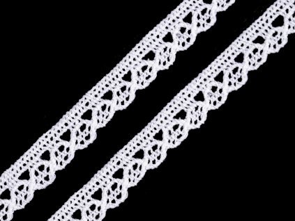 Bavlněná krajka paličkovaná šíře 10; 14 mm (Balení 22.5 m, Varianta 1 (10 mm) bílá)