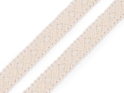 Bavlněná krajka / vsadka paličkovaná šíře 19 mm (Balení 13.5 m, Varianta 1 bílá)