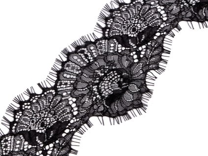 Francouzská krajka šíře 10 cm (Balení 13.5 m, Varianta černá)