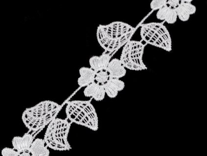 Vzdušná krajka / vsadka šíře 35 mm (Balení 13.5 m, Varianta bílá)