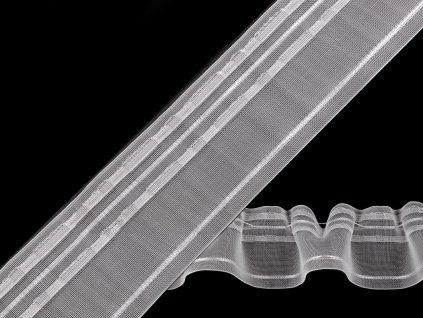 Záclonovka šíře 60 mm tužkové řasení (Balení 50 m, Varianta transparent)