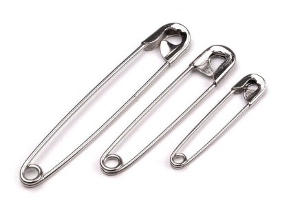 Spínací špendlíky mix velikostí (Balení 50 svaz., Varianta 1 nikl)