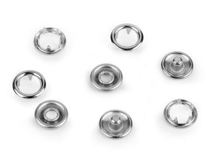 Knoflíky stiskací Roland Baby Ø10 mm na slabé látky, sypané (Balení 500 sada, Varianta nikl)