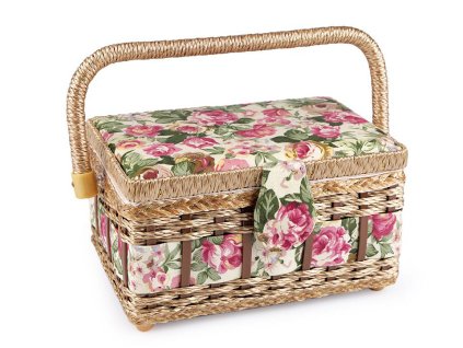 Kazeta / košík na šití čalouněný (Balení 1 ks, Varianta 11 bílá šicí stroj)