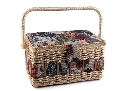 Kazeta / košík na šití čalouněný (Balení 1 ks, Varianta 18 režná)