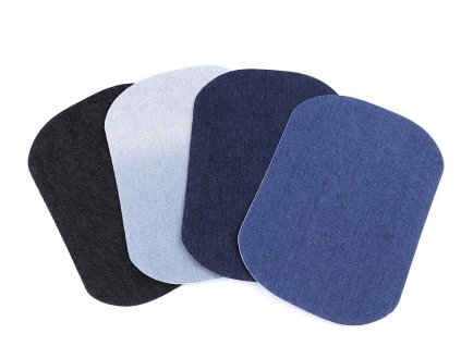 Nažehlovací záplaty riflové 13x18 cm (Balení 1 sáček, Varianta 1 žíhaná tm.)