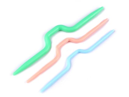 Plastové pomocné jehlice sada 3 ks (Balení 1 sada, Varianta Mix barev a délek)