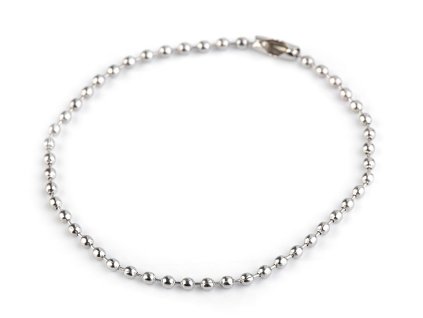 Kuličkový řetízek 18 cm poutko (Balení 10 ks, Varianta nikl)