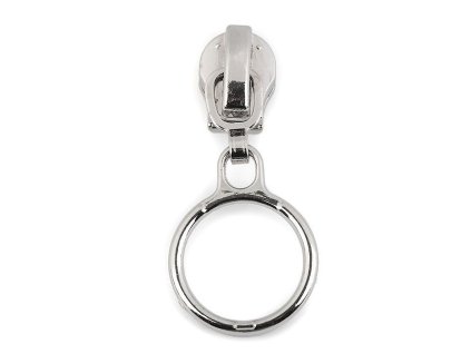 Jezdec ke spirálovým zipům No 5 s kroužkem (Balení 20 ks, Varianta 1 nikl)