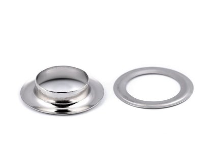 Průchodky s podložkou vnitřní Ø12 mm / vnější Ø21 mm lesklé (Balení 10 pár, Varianta 1 nikl)