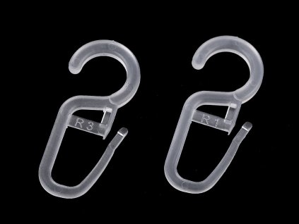 Plastový háček na záclony (Balení 100 ks, Varianta 1 transparent)