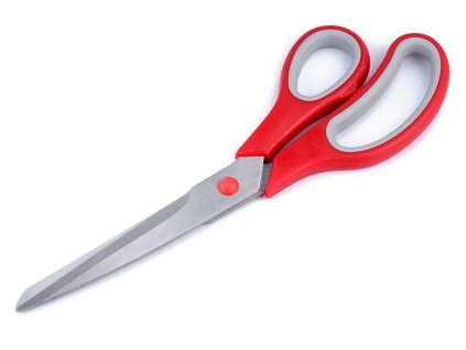 Krejčovské nůžky Marlen s mikrozoubky délka 25 cm (Balení 1 ks, Varianta červená)