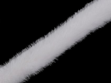 Všívací oděvní / dekorační kožešina kulatá šíře 3 cm (Balení 1 m, Varianta 1 Off White)