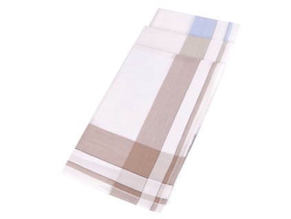 Pánský kapesník česaný exklusive (Balení 3 ks, Varianta 1 mix náhodných vzorů bílá)