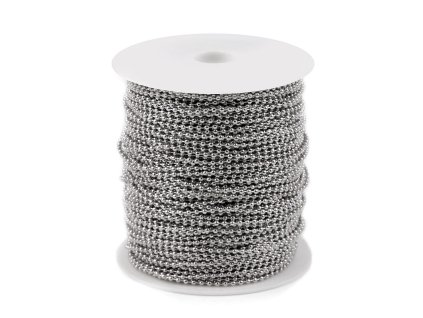 Kuličkový řetízek Ø2 mm metráž (Balení 1 m, Varianta nikl)