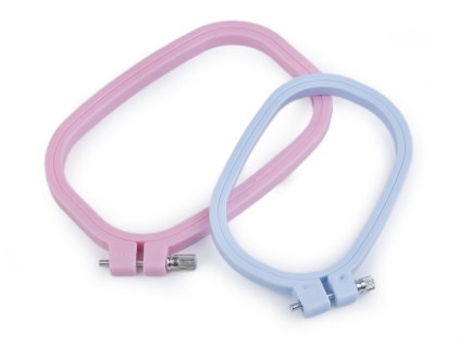 Vyšívací rámeček plastový (Balení 1 ks, Varianta 1 růžová sv.)