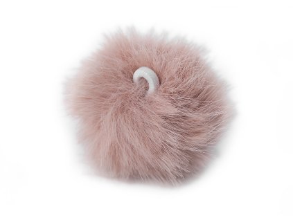 Kožešinová bambule s poutkem Ø3,5 cm (Balení 10 ks, Varianta 1 Off White)