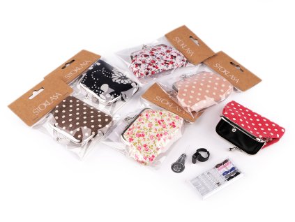 Cestovní šitíčko v textilním pouzdře (Balení 1 ks, Varianta 1 pudrová)