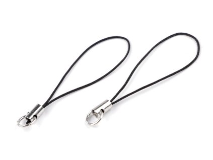 Poutko na výrobu přívěsků a klíčenek s kroužkem (Balení 20 ks, Varianta 2 černá)